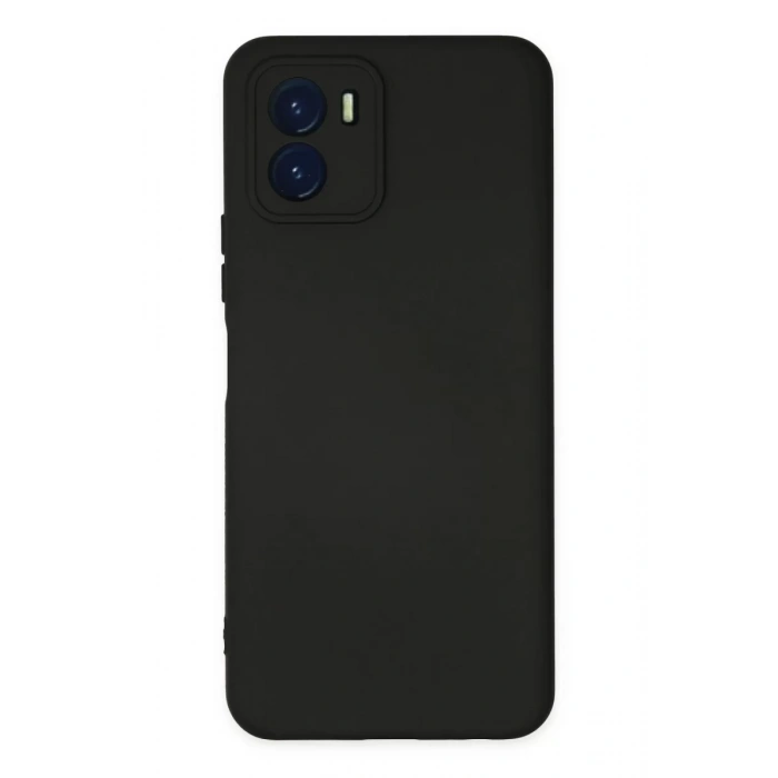 Vivo Y15S Kılıf Nano içi Kadife Silikon - Siyah