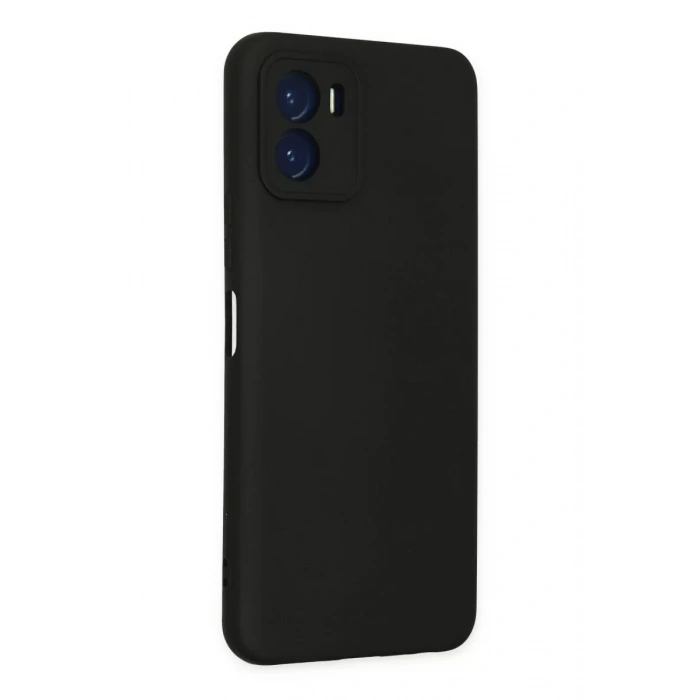 Vivo Y15S Kılıf Nano içi Kadife Silikon - Siyah