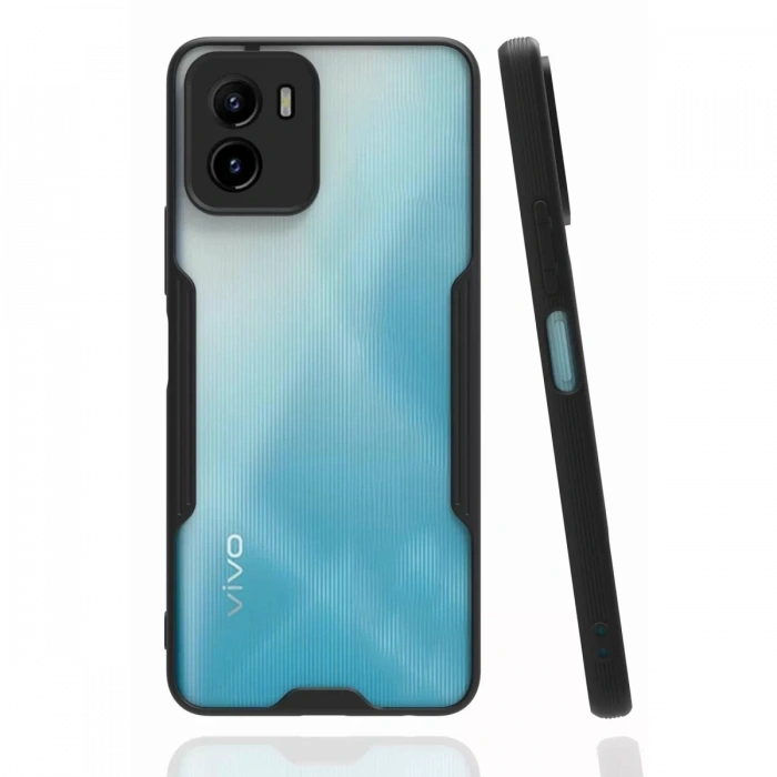 Vivo Y15S Kılıf Platin Silikon - Siyah