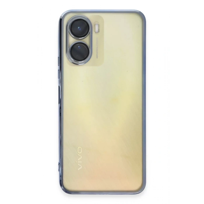 Vivo Y16 Kılıf Lensli Silikon - Açık Mavi