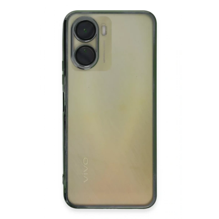 Vivo Y16 Kılıf Lensli Silikon - Yeşil