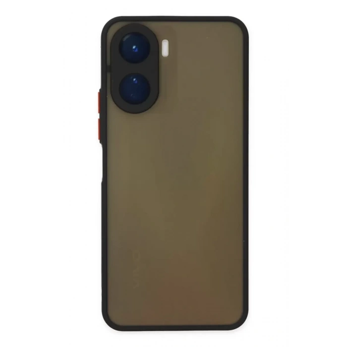 Vivo Y16 Kılıf Montreal Silikon Kapak - Siyah