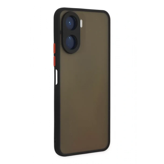 Vivo Y16 Kılıf Montreal Silikon Kapak - Siyah