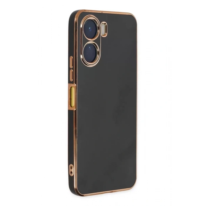 Vivo Y16 Kılıf Volet Silikon - Siyah