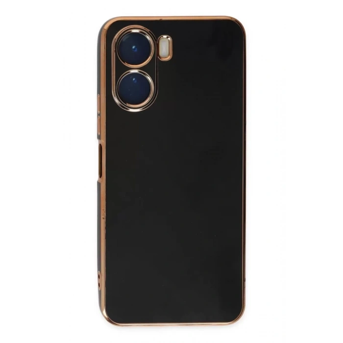 Vivo Y16 Kılıf Volet Silikon - Siyah