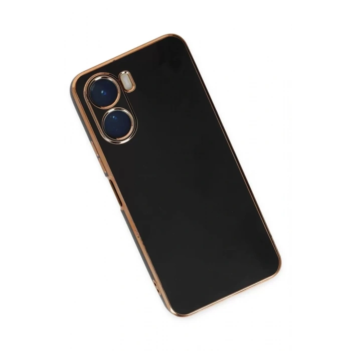 Vivo Y16 Kılıf Volet Silikon - Siyah