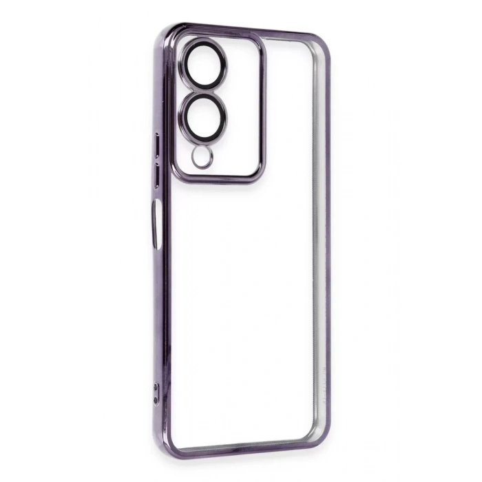 Vivo Y17S Kılıf Lensli Silikon - Mor