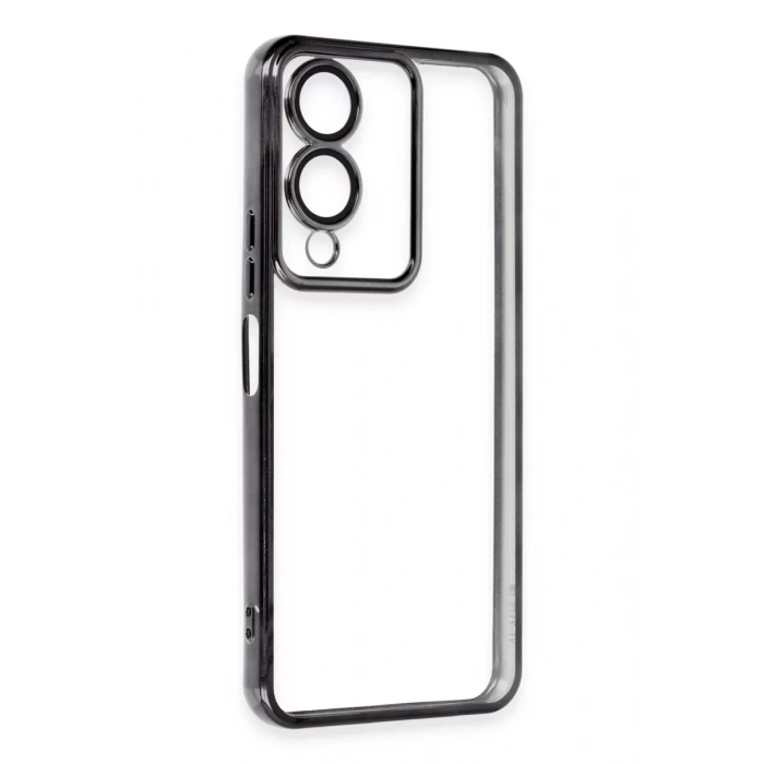 Vivo Y17S Kılıf Lensli Silikon - Siyah