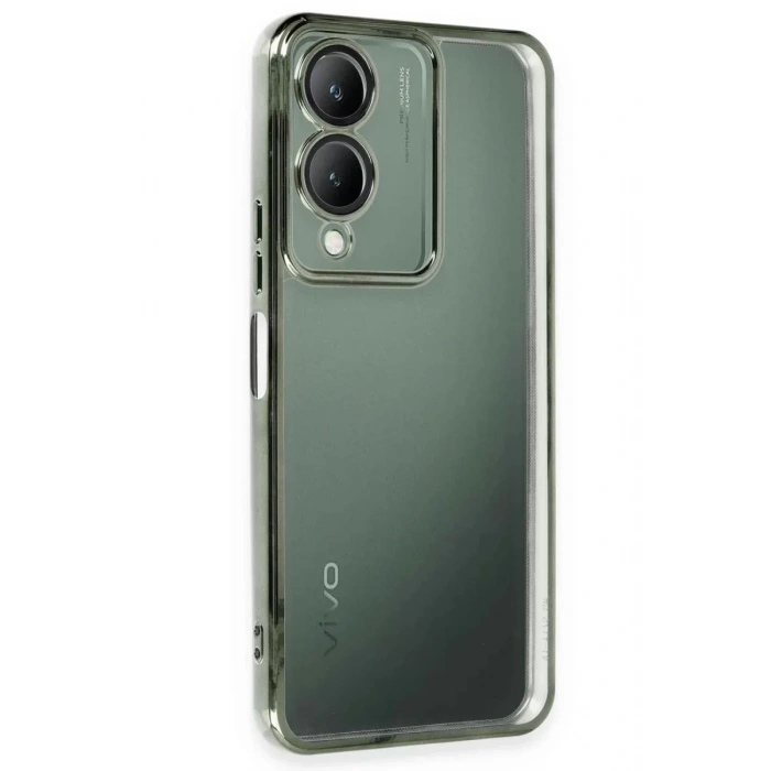Vivo Y17S Kılıf Lensli Silikon - Yeşil