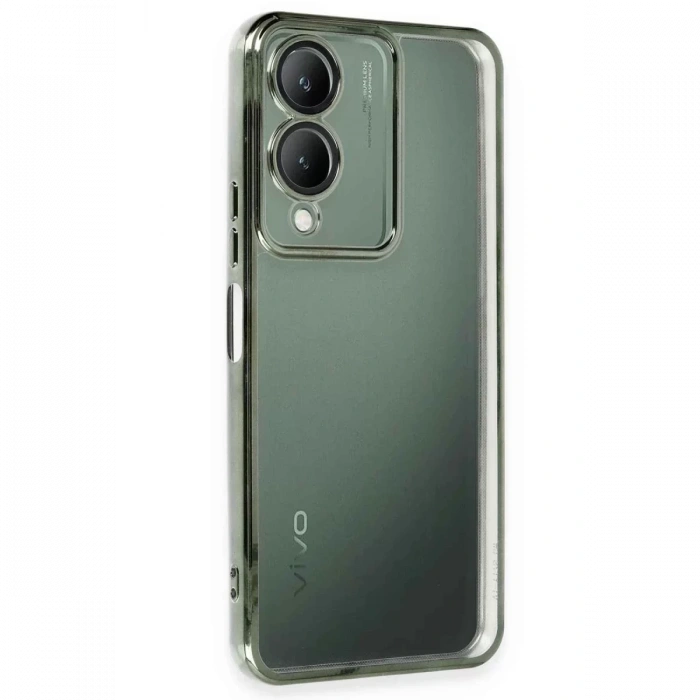 Vivo Y17S Kılıf Lensli Silikon - Yeşil
