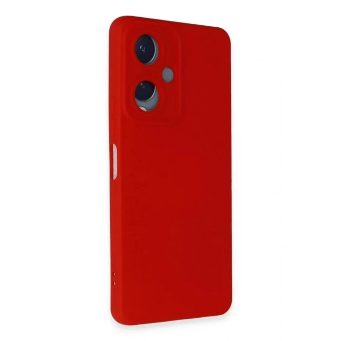 Vivo Y17S Kılıf Nano içi Kadife Silikon - Kırmızı