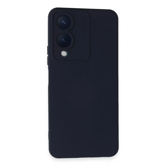 Vivo Y17S Kılıf Nano içi Kadife Silikon - Lacivert