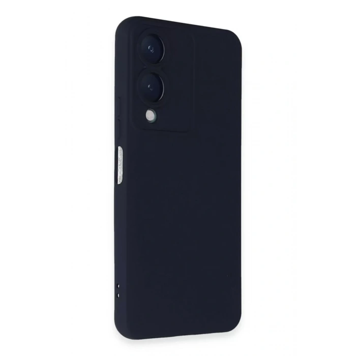 Vivo Y17S Kılıf Nano içi Kadife Silikon - Lacivert