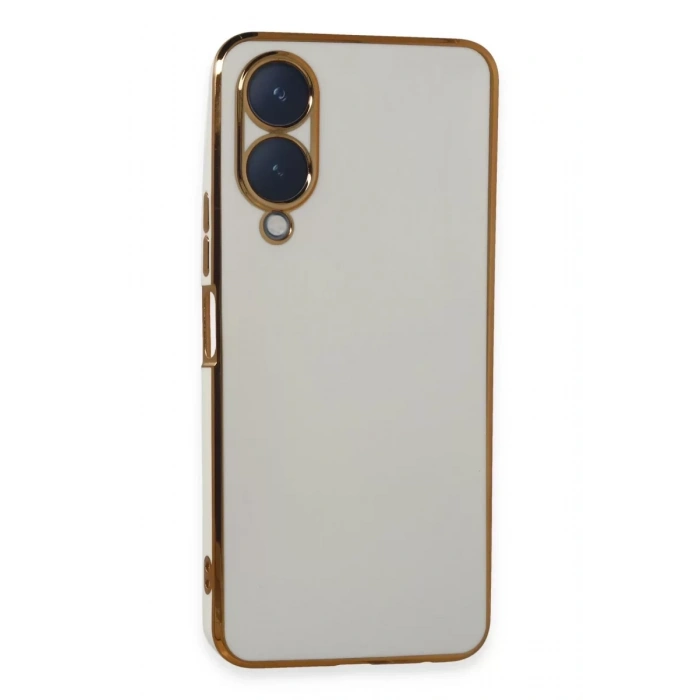 Vivo Y17S Kılıf Volet Silikon - Beyaz