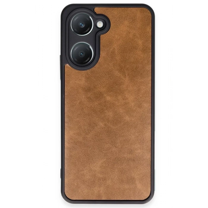 Vivo Y18 Kılıf Aras Deri Kapak - Taba