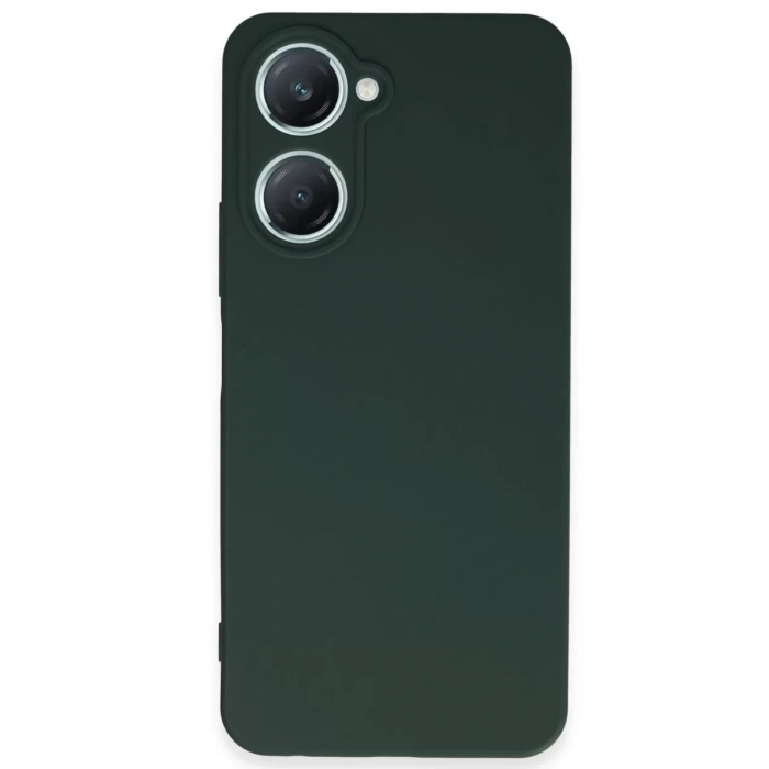 Vivo Y18 Kılıf First Silikon - Koyu Yeşil