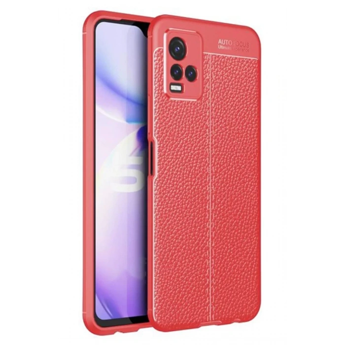 Vivo Y21S Kılıf Auto Focus Kapak - Kırmızı