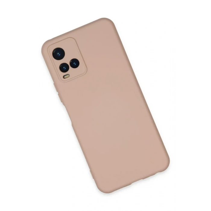 Vivo Y21S Kılıf Nano içi Kadife Silikon - Pudra