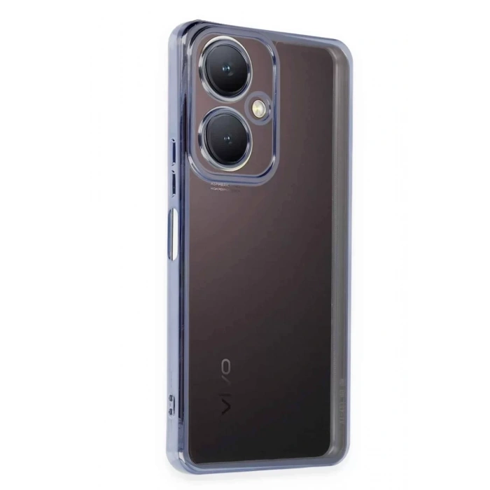 Vivo Y27 Kılıf Lensli Silikon - Açık Mavi