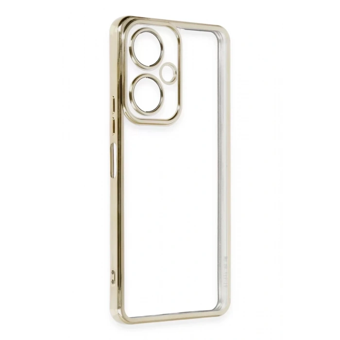 Vivo Y27 Kılıf Lensli Silikon - Gold