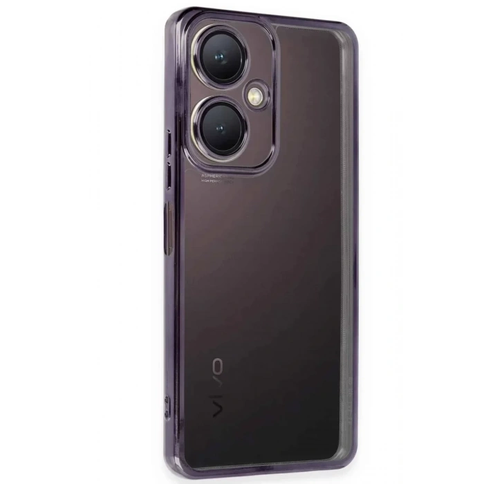 Vivo Y27 Kılıf Lensli Silikon - Mor