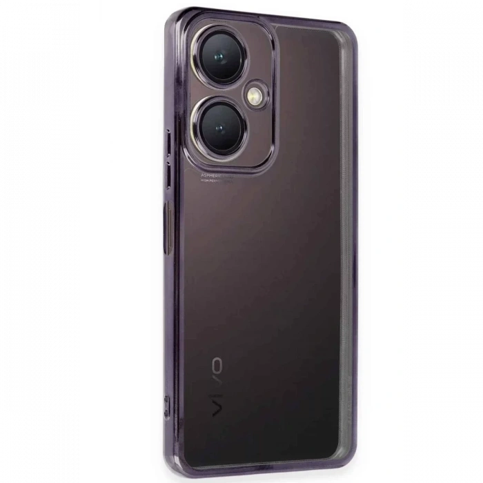 Vivo Y27 Kılıf Lensli Silikon - Mor
