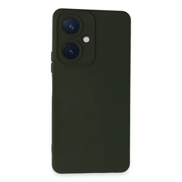 Vivo Y27 Kılıf Nano içi Kadife Silikon - Koyu Yeşil