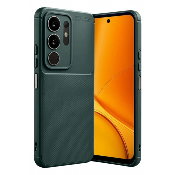 Vivo Y29 4G Auto Focus Karbon Kapak - Koyu Yeşil
