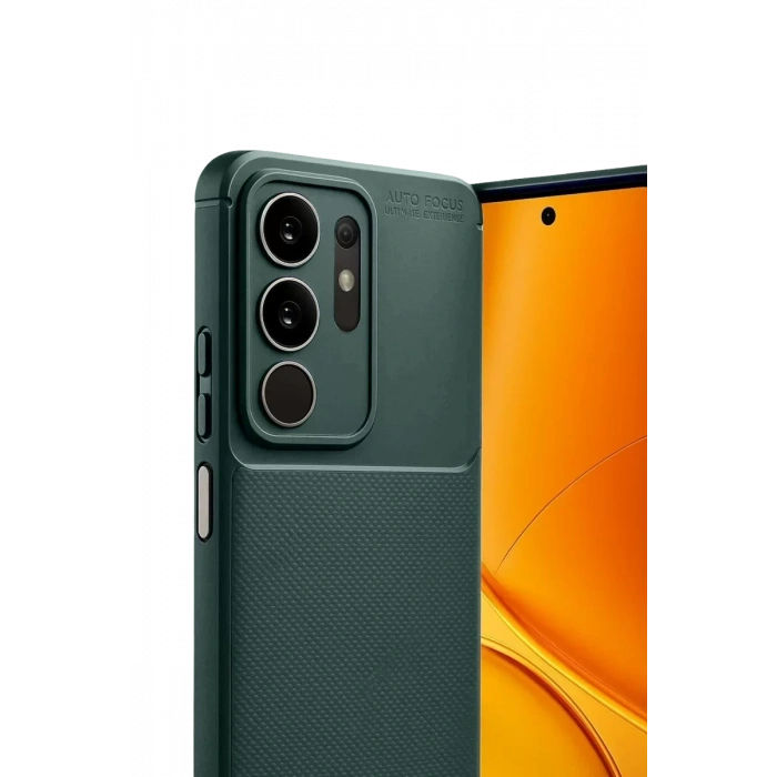Vivo Y29 4G Auto Focus Karbon Kapak - Koyu Yeşil