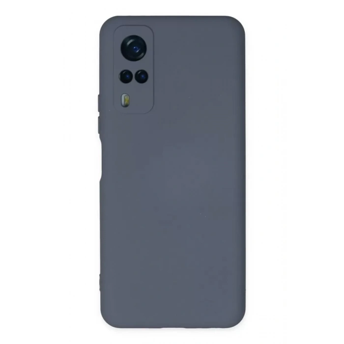 Vivo Y53S Kılıf Nano içi Kadife Silikon - Gri