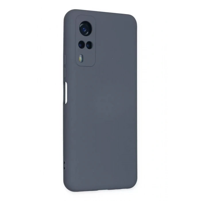 Vivo Y53S Kılıf Nano içi Kadife Silikon - Gri