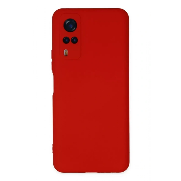 Vivo Y53S Kılıf Nano içi Kadife Silikon - Kırmızı