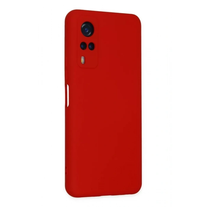 Vivo Y53S Kılıf Nano içi Kadife Silikon - Kırmızı