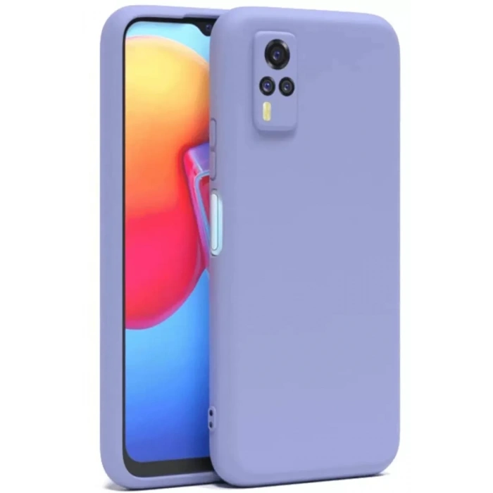 Vivo Y53S Kılıf Nano içi Kadife Silikon - Lila