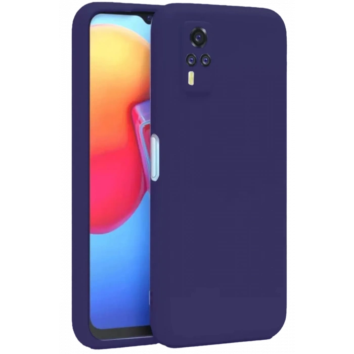 Vivo Y53S Kılıf Nano içi Kadife Silikon - Mor