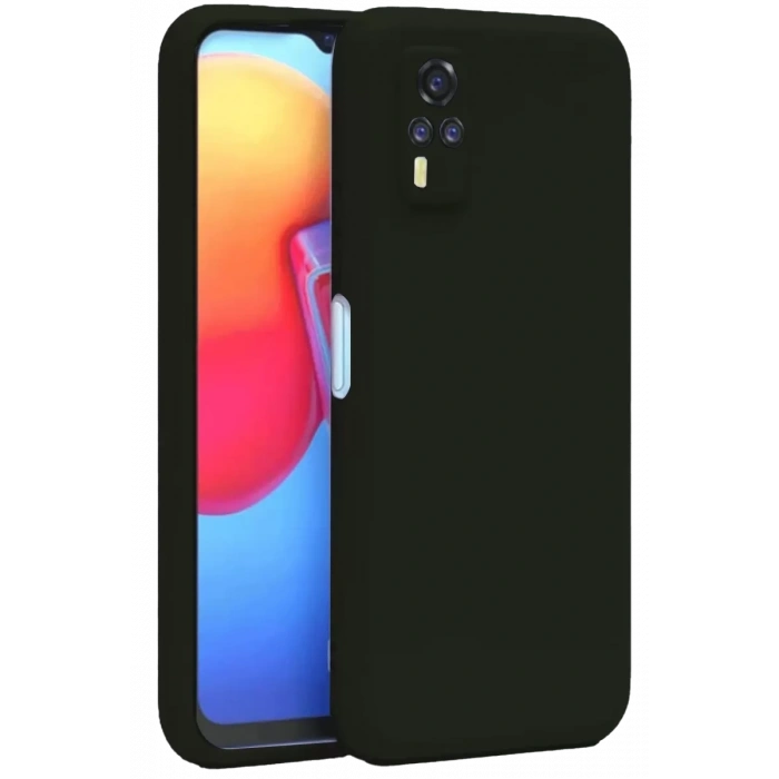 Vivo Y53S Kılıf Nano içi Kadife Silikon - Siyah