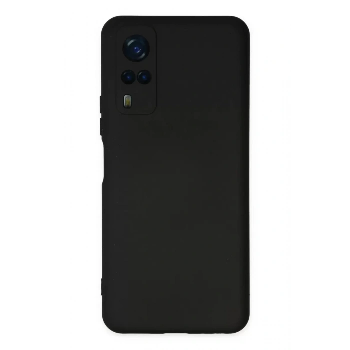 Vivo Y53S Kılıf Nano içi Kadife Silikon - Siyah