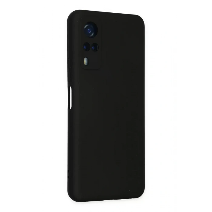 Vivo Y53S Kılıf Nano içi Kadife Silikon - Siyah