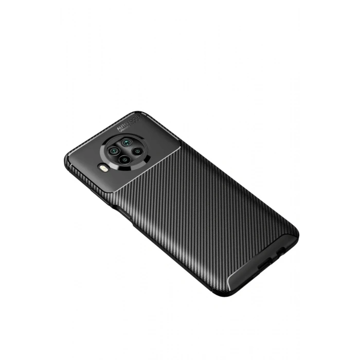 Xiaomi Mi 10T Lite Kılıf Auto Focus Karbon Kapak - Siyah