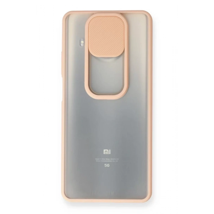 Xiaomi Mi 10T Lite Kılıf Palm Buzlu Kamera Sürgülü Silikon - Pembe