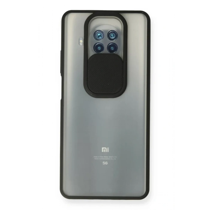 Xiaomi Mi 10T Lite Kılıf Palm Buzlu Kamera Sürgülü Silikon - Siyah