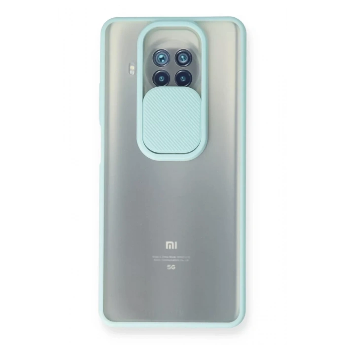 Xiaomi Mi 10T Lite Kılıf Palm Buzlu Kamera Sürgülü Silikon - Turkuaz