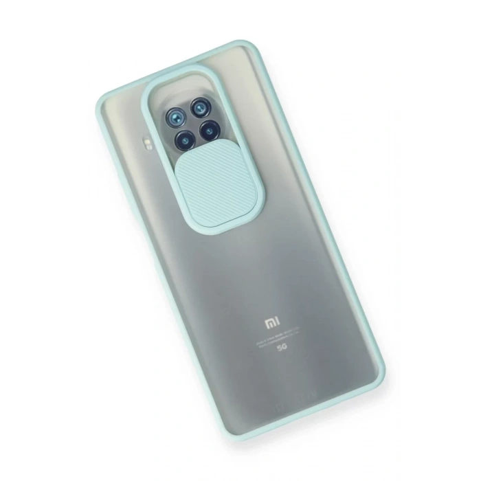 Xiaomi Mi 10T Lite Kılıf Palm Buzlu Kamera Sürgülü Silikon - Turkuaz