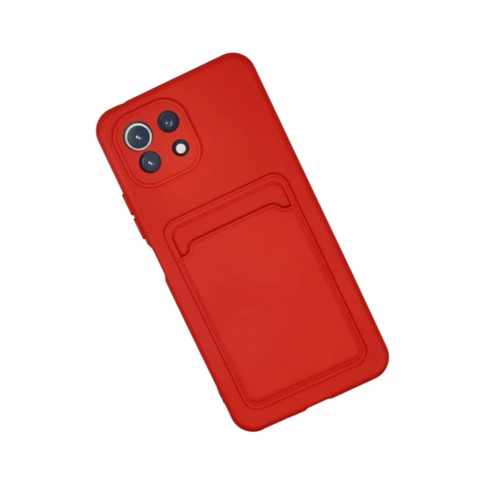 Xiaomi Mi 11 Kılıf Kelvin Kartvizitli Silikon - Kırmızı