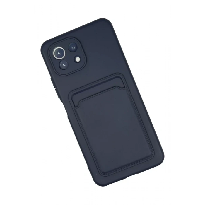 Xiaomi Mi 11 Kılıf Kelvin Kartvizitli Silikon - Lacivert