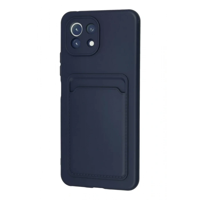 Xiaomi Mi 11 Kılıf Kelvin Kartvizitli Silikon - Lacivert