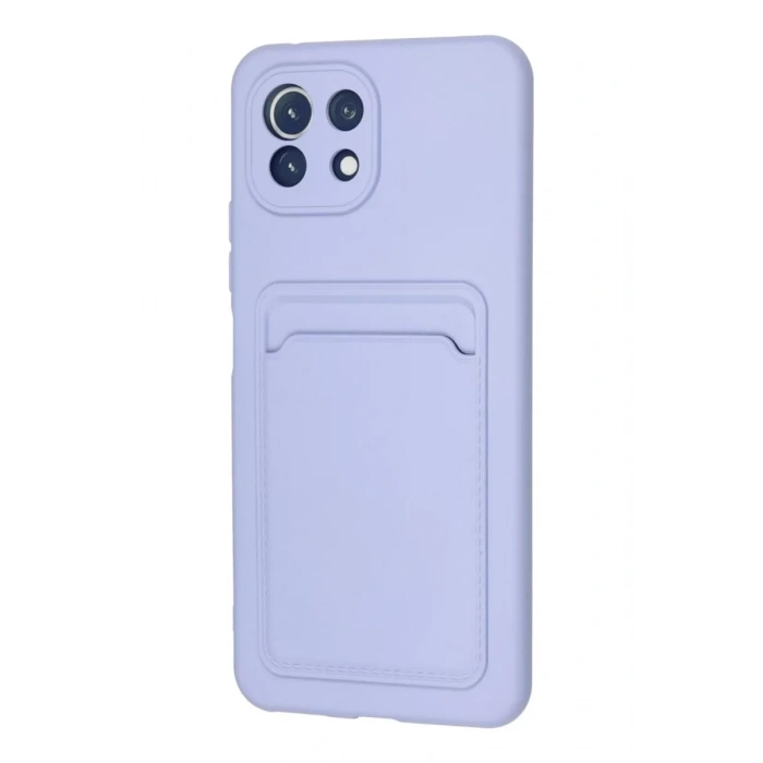 Xiaomi Mi 11 Kılıf Kelvin Kartvizitli Silikon - Lila