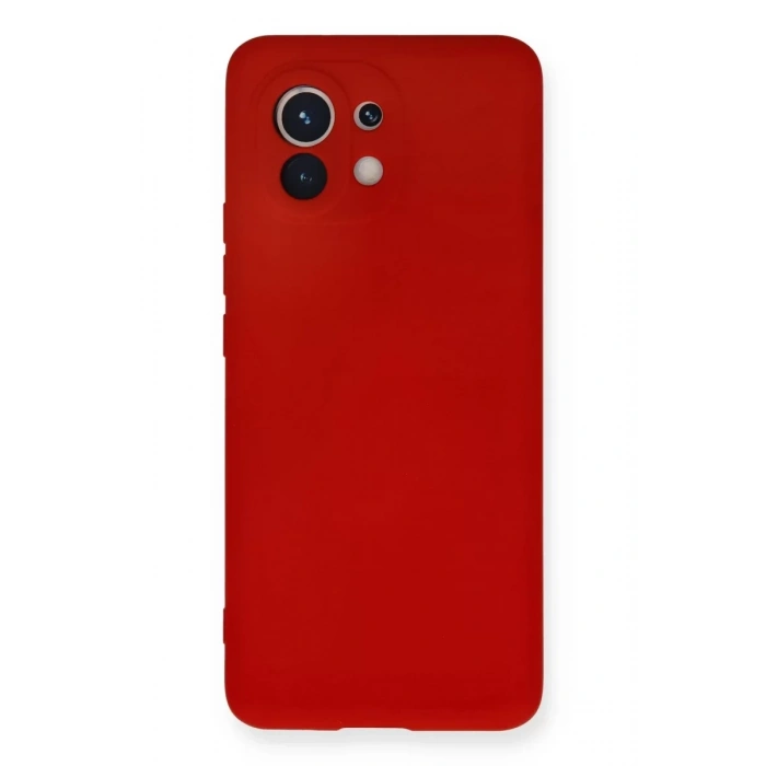 Xiaomi Mi 11 Kılıf Nano içi Kadife Silikon - Kırmızı