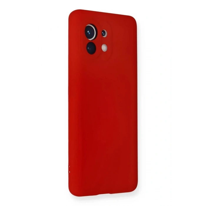 Xiaomi Mi 11 Kılıf Nano içi Kadife Silikon - Kırmızı
