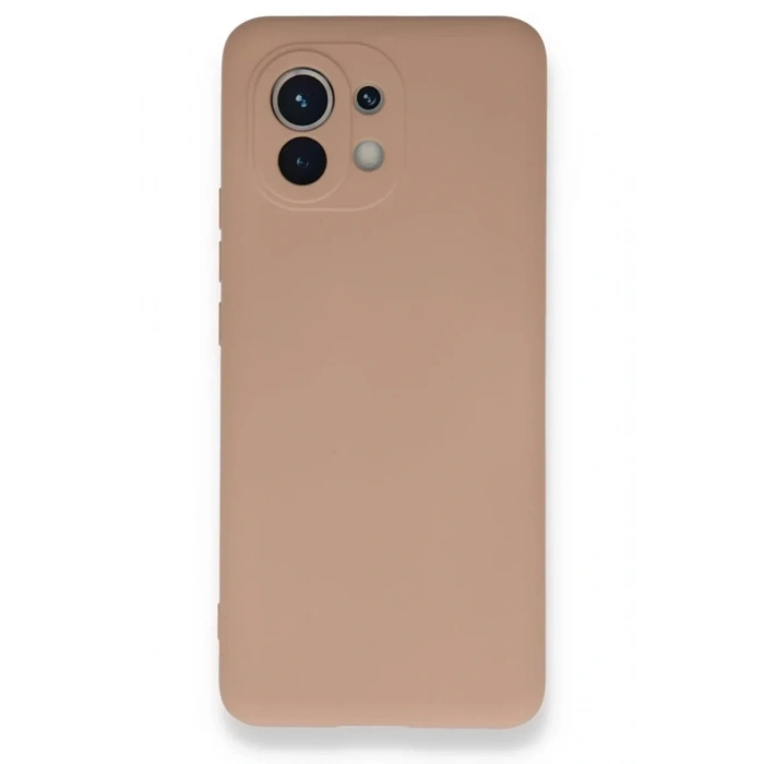 Xiaomi Mi 11 Kılıf Nano içi Kadife Silikon - Pudra